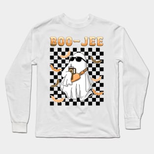 Spooky Season Cute Ghost Halloween Costume Boujee Boo-Jee Long Sleeve T-Shirt